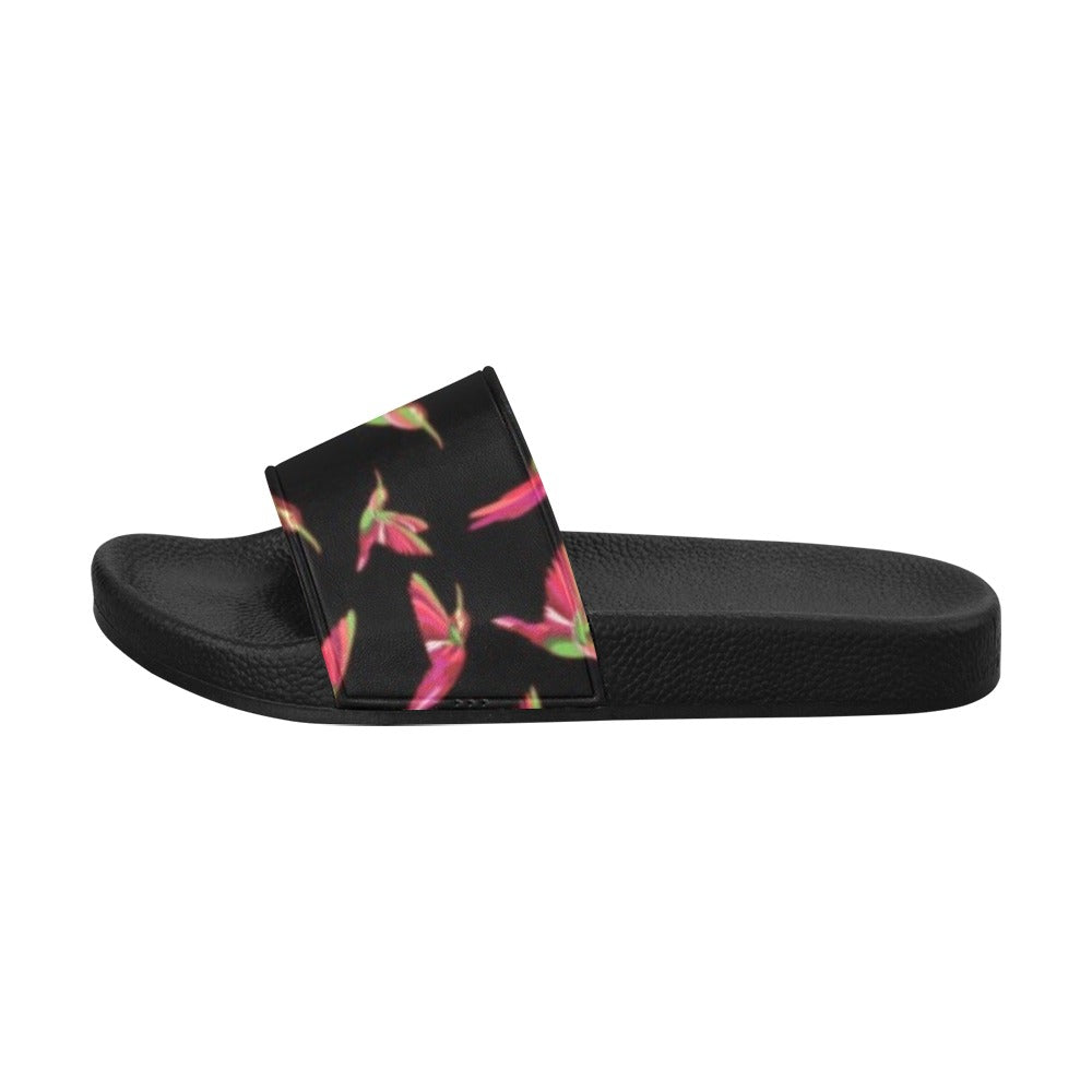 Red Swift Colourful Black Men's Slide Sandals