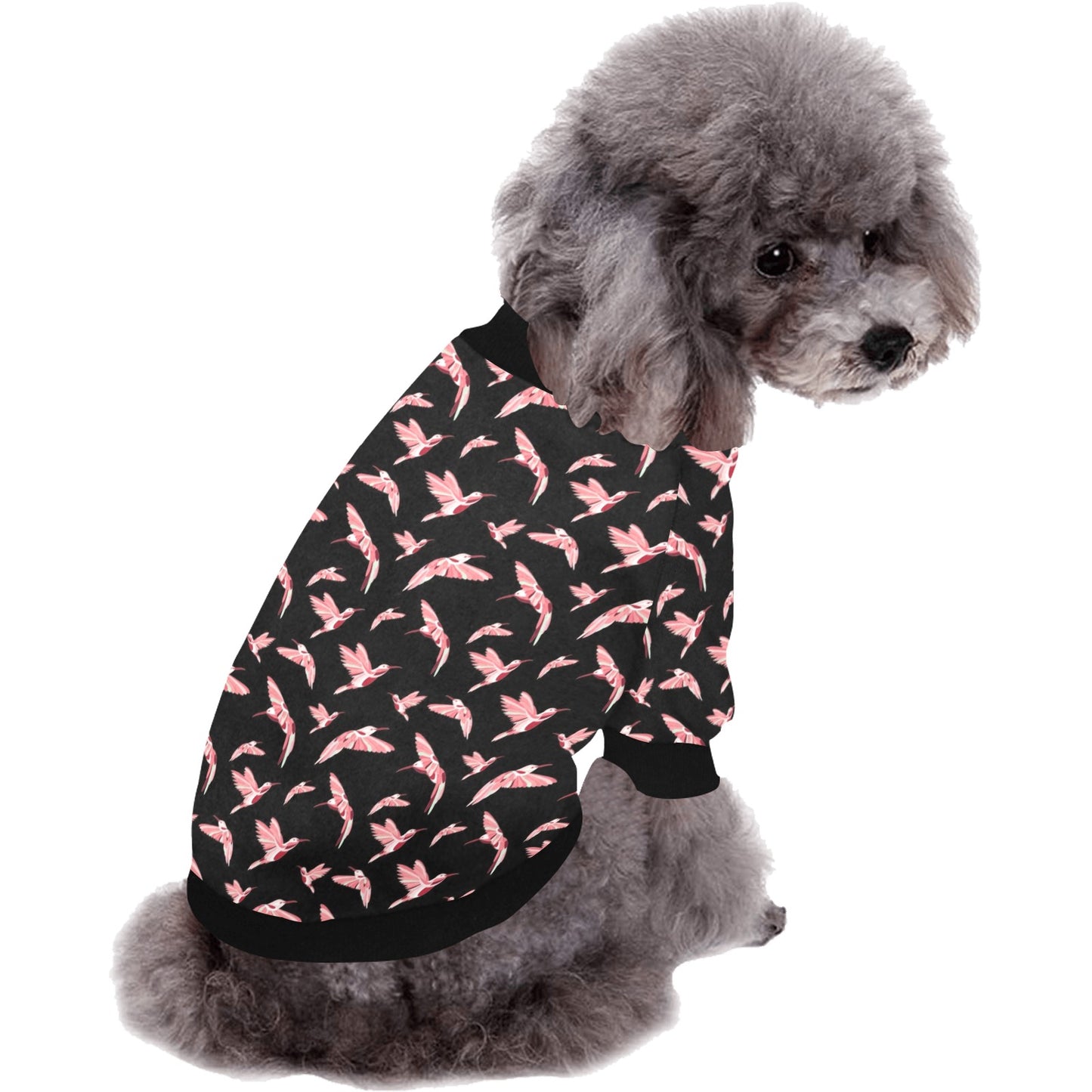 Strawberry Black Pet Dog Round Neck Shirt