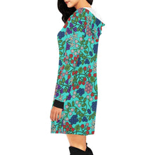 Load image into Gallery viewer, Takwakin Harvest Turquoise Hoodie Dress
