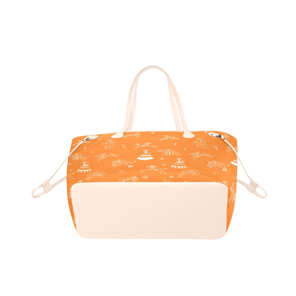 Ledger Dables Orange Clover Canvas Tote Bag