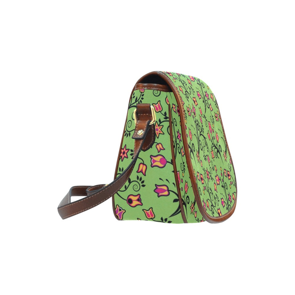 LightGreen Yellow Star Saddle Bag