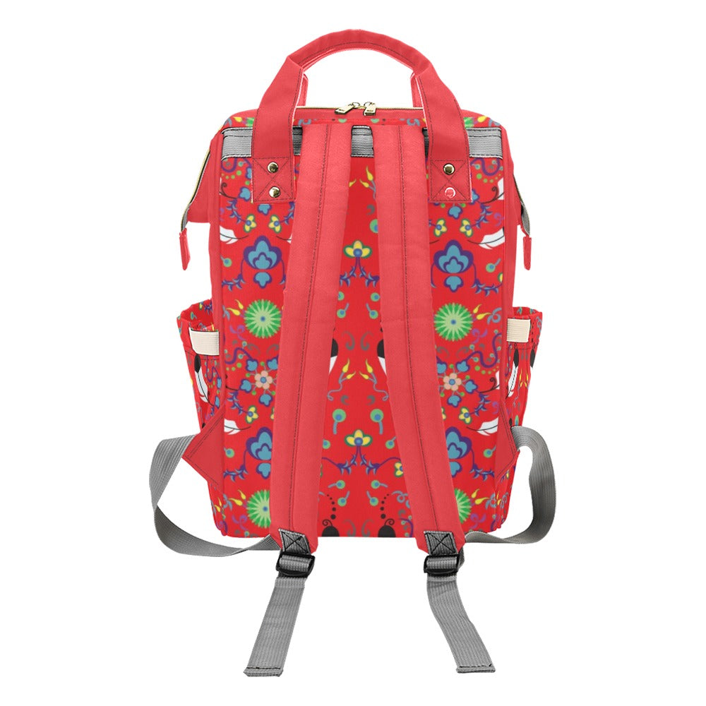 New Growth Vermillion Multi-Function Diaper Backpack/Diaper Bag