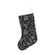 Load image into Gallery viewer, Purple Beaded Rose Christmas Stocking
