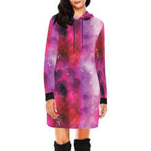 Load image into Gallery viewer, Animal Ancestors 8 Gaseous Clouds Pink and Red Hoodie Dress
