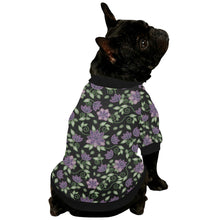 Load image into Gallery viewer, Purple Beaded Rose Pet Dog Round Neck Shirt
