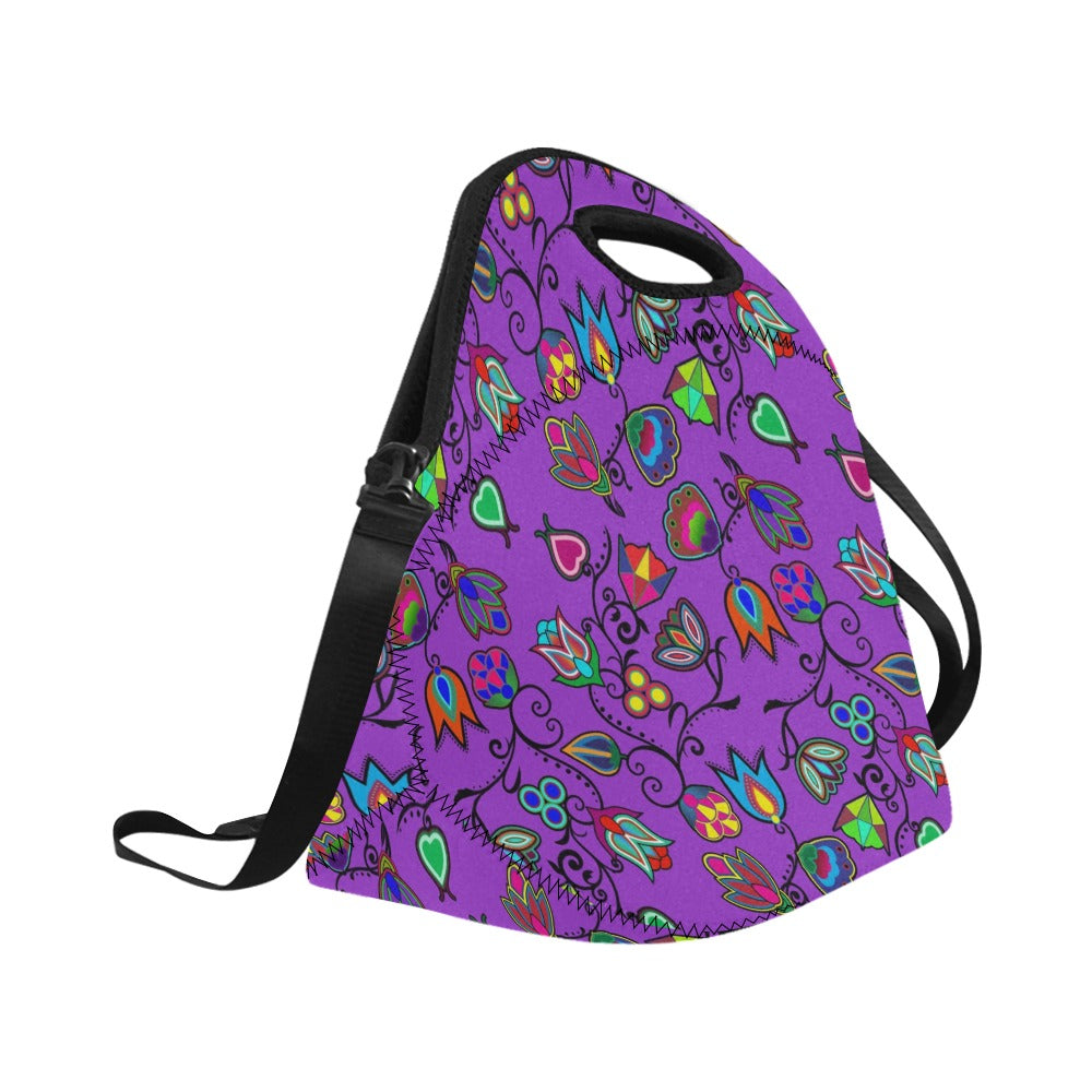 Indigenous Paisley Dark Orchid Neoprene Lunch Bag/Large