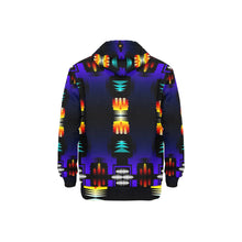 Load image into Gallery viewer, Midnight Sage Fire Men&#39;s Long Sleeve Fleece Hoodie
