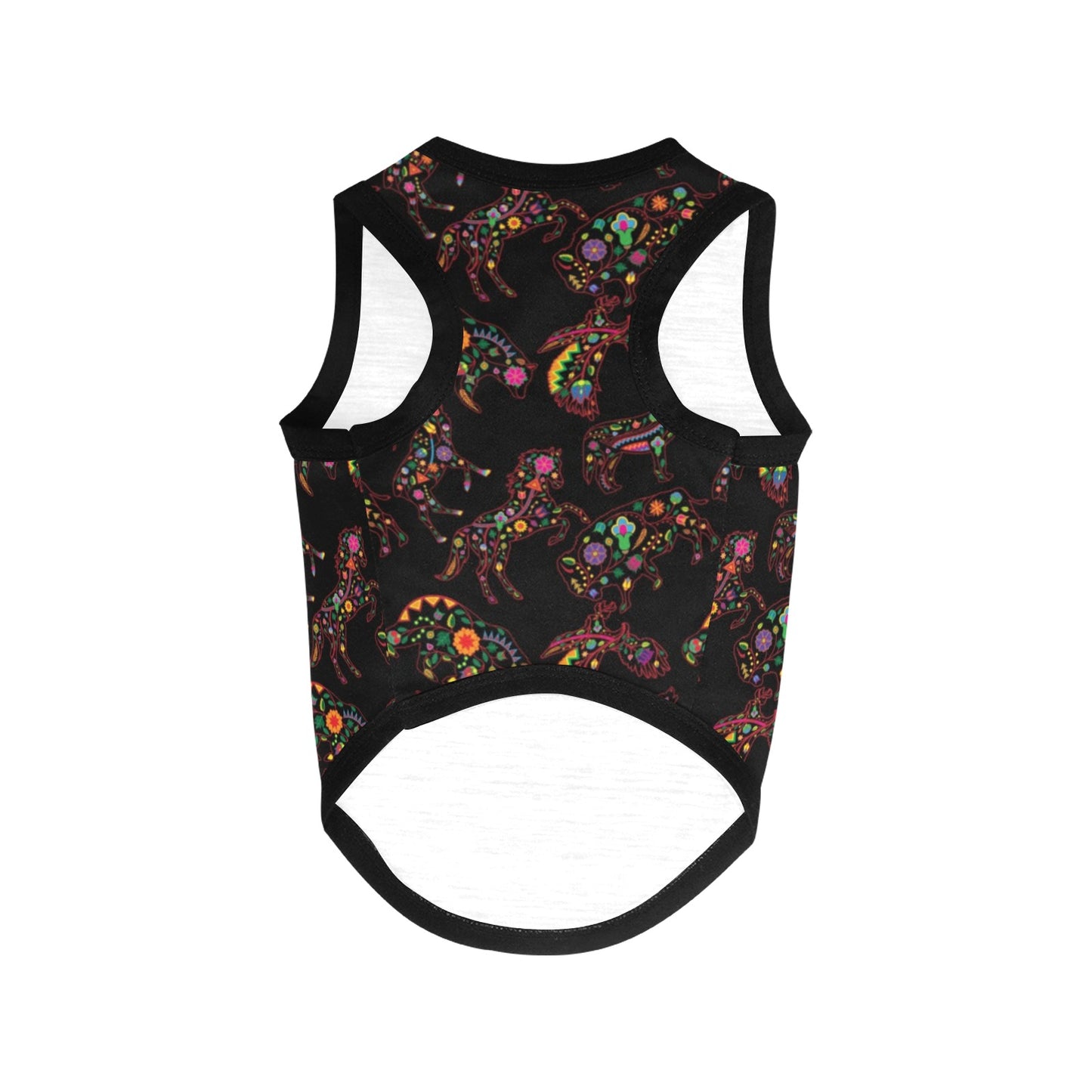 Neon Floral Animals Pet Tank Top