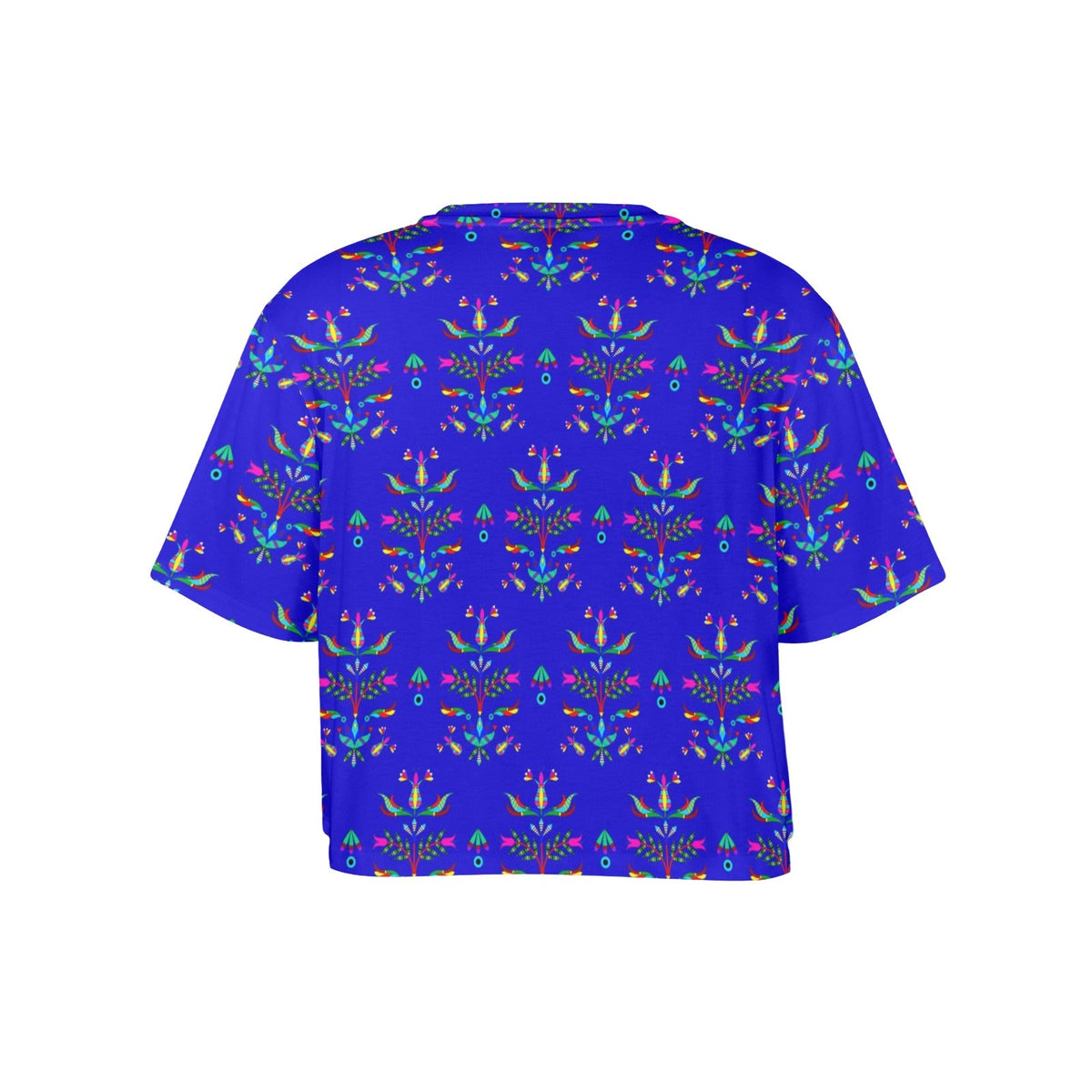 Dakota Damask Blue Crop Top