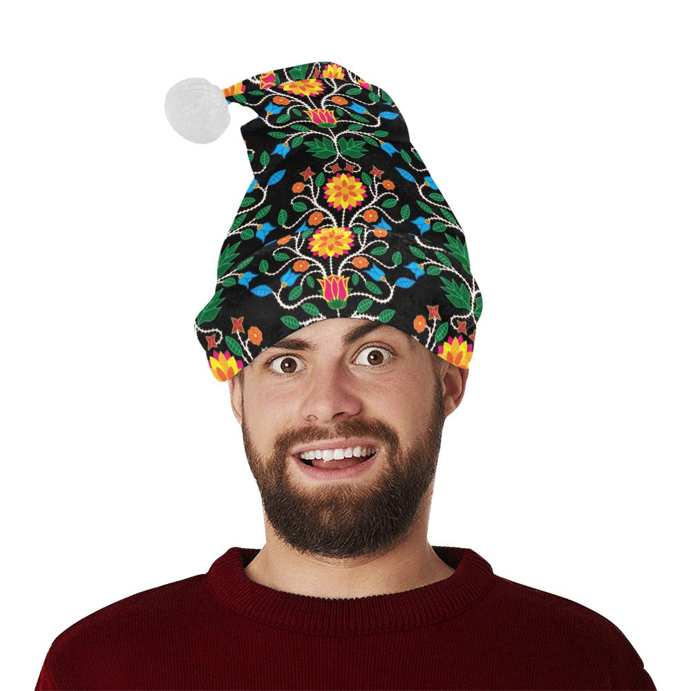 Floral Beadwork Four Clans Santa Hat