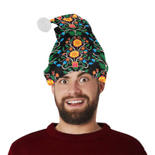 Load image into Gallery viewer, Floral Beadwork Four Clans Santa Hat
