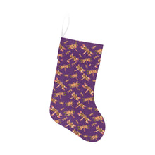 Load image into Gallery viewer, Gathering Yellow Purple Christmas Stocking
