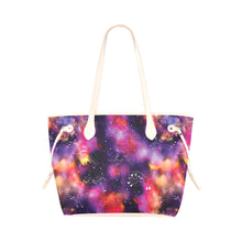 Load image into Gallery viewer, Animal Ancestors 9 Cosmic Swirl Purple and Red Clover Canvas Tote Bag
