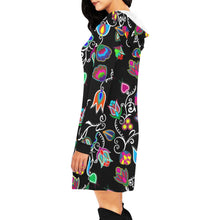 Load image into Gallery viewer, Indigenous Paisley Black Hoodie Dress
