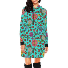 Load image into Gallery viewer, Berry Pop Turquoise Hoodie Dress
