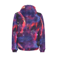 Load image into Gallery viewer, Animal Ancestors 3 Blue Pink Swirl Men&#39;s Padded Hooded Jacket
