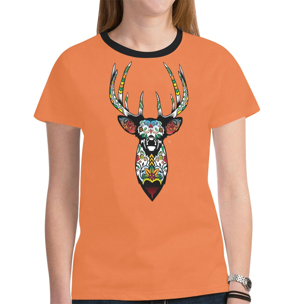 Elk Spirit Guide (Orange) New T-shirt for Women