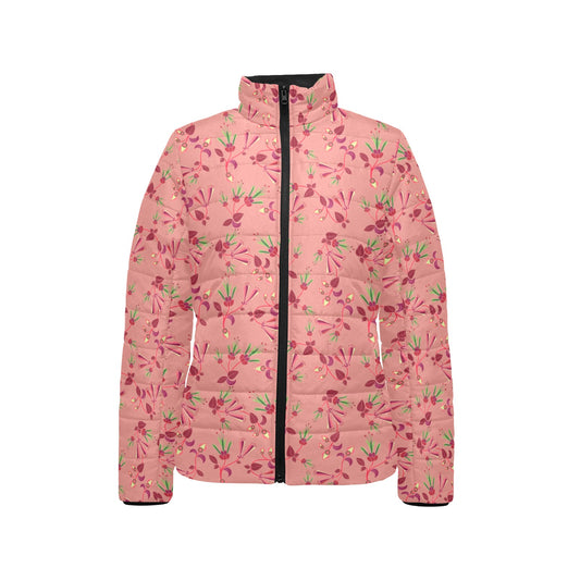 Swift Floral Peach Rouge Stand Collar Jacket