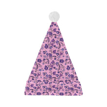 Load image into Gallery viewer, Purple Floral Amour Santa Hat
