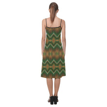 Load image into Gallery viewer, Fire Feather Green Alcestis Slip Dress
