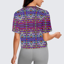 Load image into Gallery viewer, Medicine Blessing Purple Crop Top
