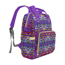 Load image into Gallery viewer, Medicine Blessing Purple Multi-Function Diaper Backpack/Diaper Bag
