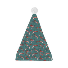Load image into Gallery viewer, Red Swift Turquoise Santa Hat
