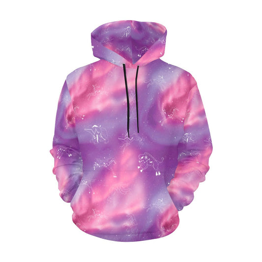 Animal Ancestors 7 Aurora Gases Pink and Purple Hoodie for Men