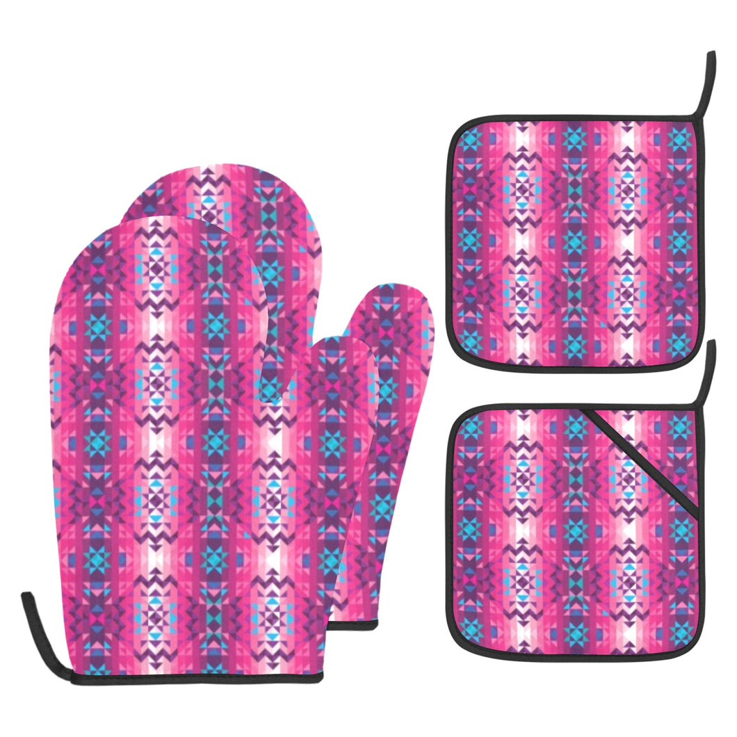 Bright Wave Oven Mitt & Pot Holder