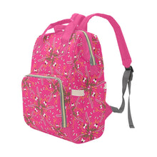 Load image into Gallery viewer, Willow Bee Bubblegum Multi-Function Diaper Backpack/Diaper Bag
