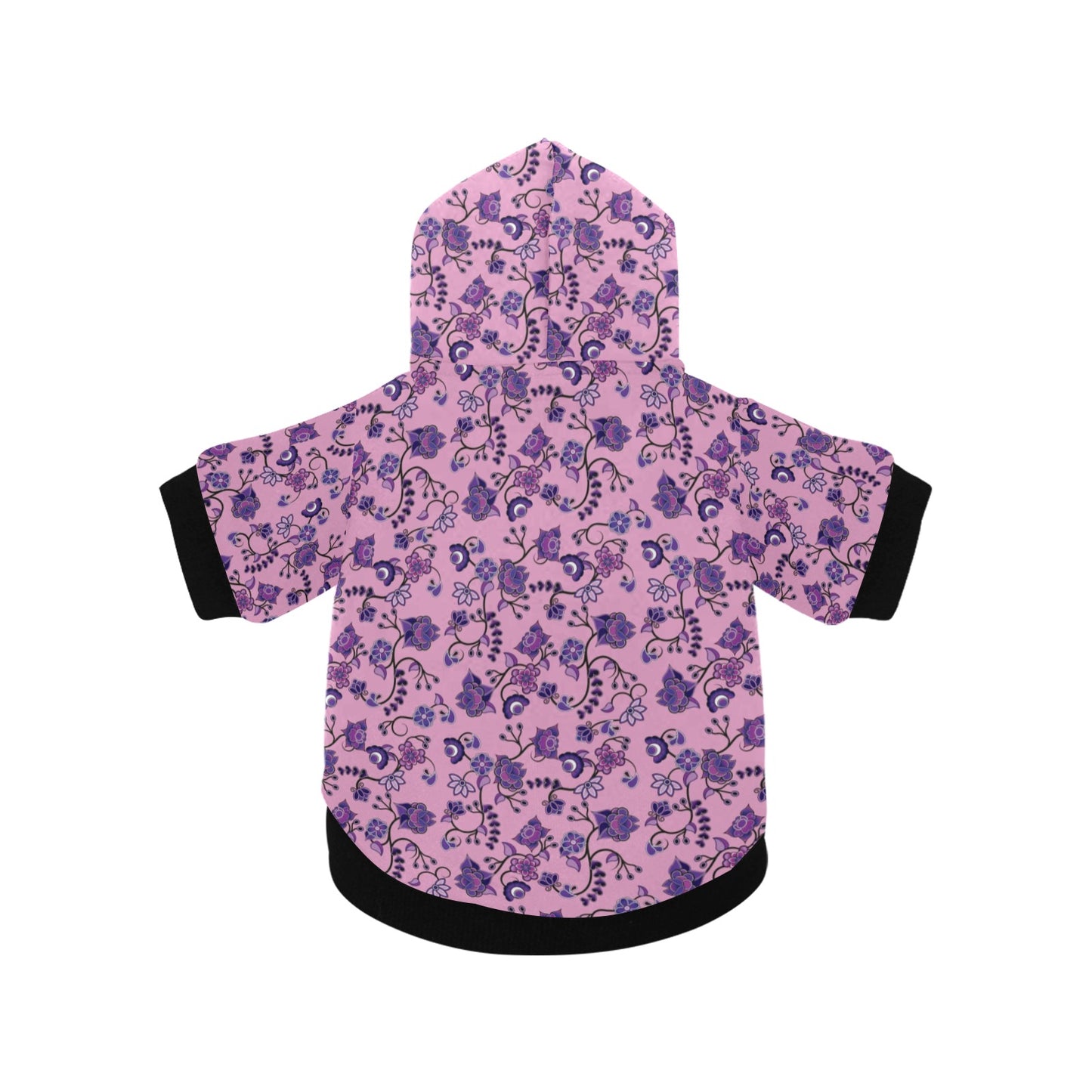 Purple Floral Amour Pet Dog Hoodie