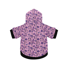 Load image into Gallery viewer, Purple Floral Amour Pet Dog Hoodie
