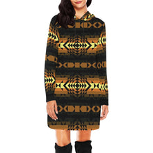 Load image into Gallery viewer, Black Rose Spring Canyon Tan Hoodie Dress
