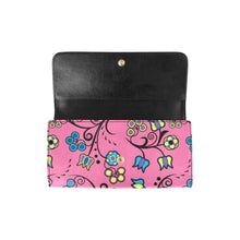 Load image into Gallery viewer, Blue Trio Bubblegum Women&#39;s Trifold Wallet
