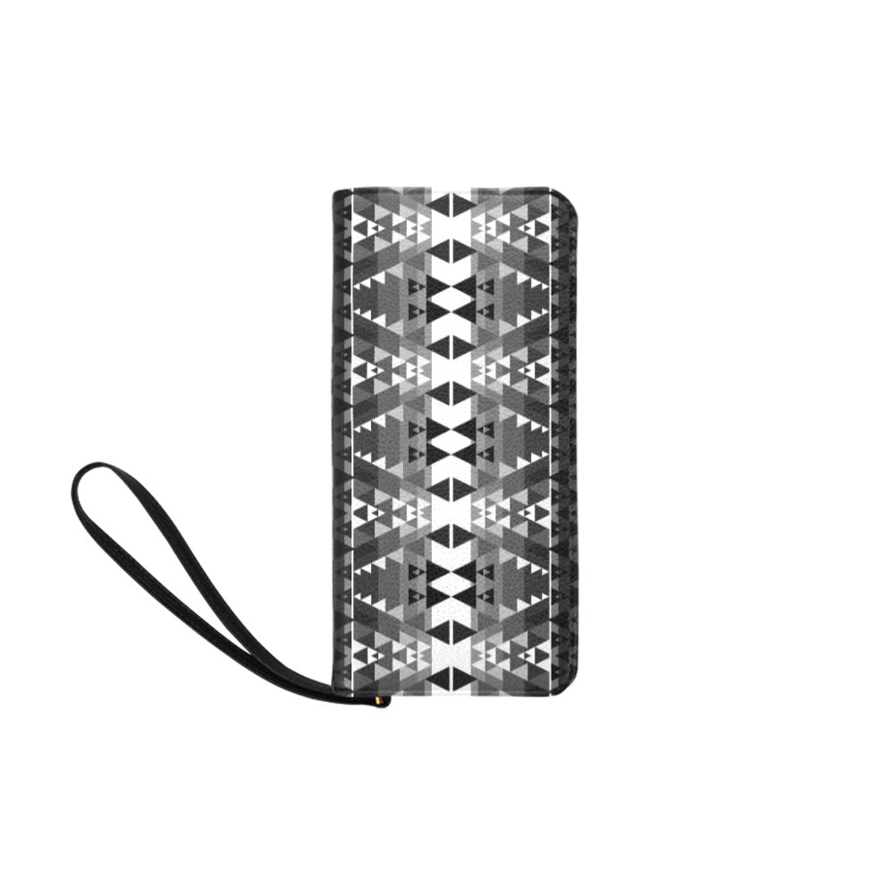 Writing on Stone Black and White Women's Clutch Purse