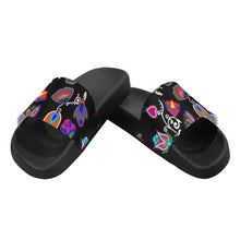 Load image into Gallery viewer, Indigenous Paisley Black Women&#39;s Slide Sandals
