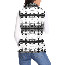 Load image into Gallery viewer, Between the Mountains White and Black Women&#39;s Padded Vest Jacket
