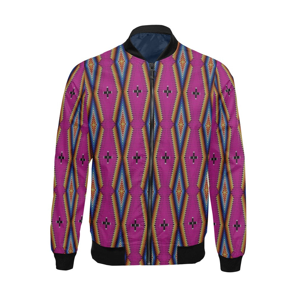 Diamond in the Bluff Pink Bomber Jacket for Men