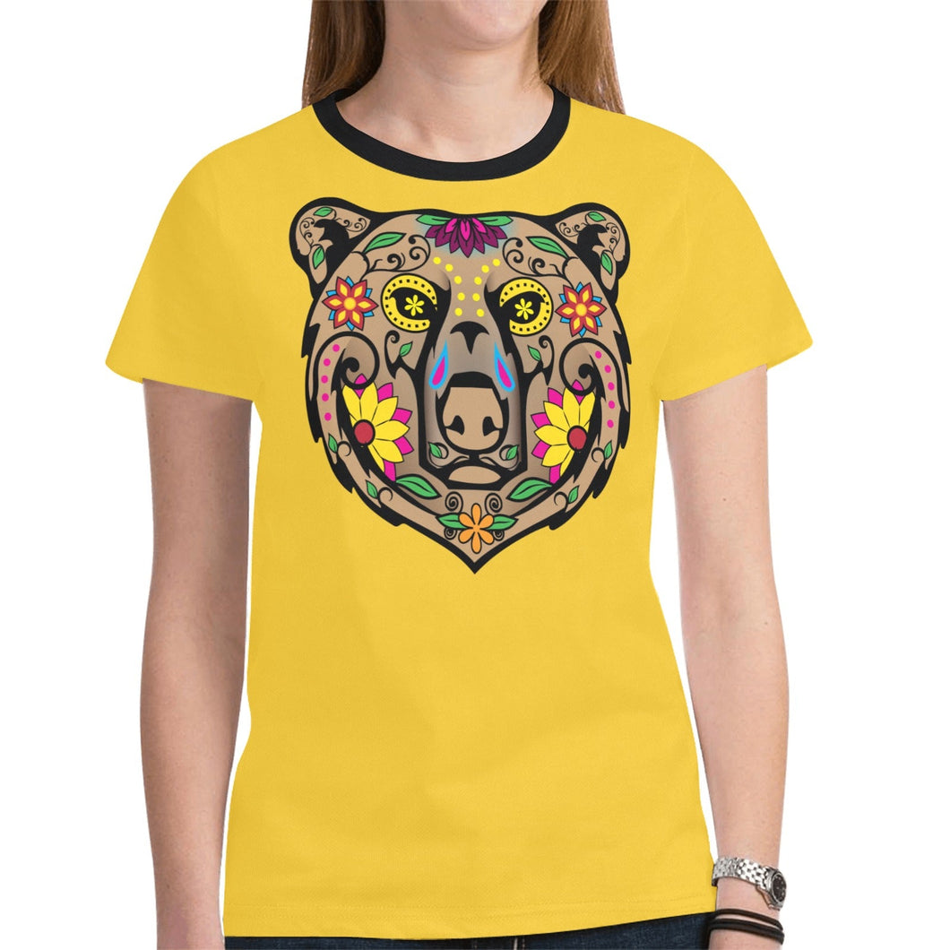 Bear Spirit Guide Yellow T-shirt for Women