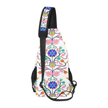 Load image into Gallery viewer, Floral Beadwork Four Clans White Chest Bag
