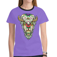 Load image into Gallery viewer, Buffalo Spirit Guide (Purple) New T-shirt for Women
