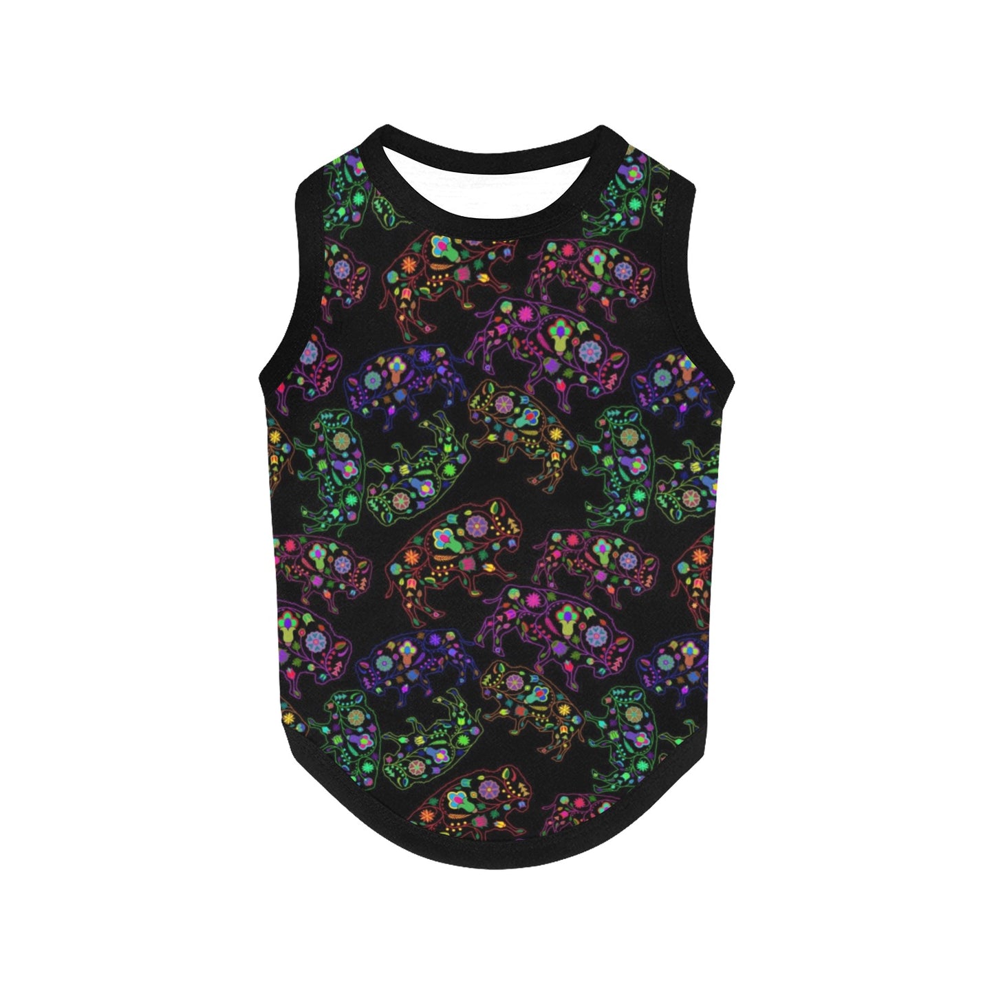 Neon Floral Buffalos Pet Tank Top