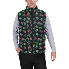 Load image into Gallery viewer, Berry Flowers Black Men&#39;s Padded Vest Jacket
