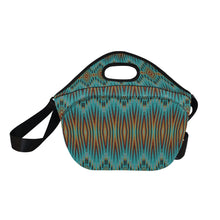 Load image into Gallery viewer, Fire Feather Turquoise Neoprene Lunch Bag/Large
