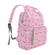 Load image into Gallery viewer, Strawberry Pink Multi-Function Diaper Backpack/Diaper Bag
