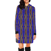 Load image into Gallery viewer, Diamond in the Bluff Blue Hoodie Dress
