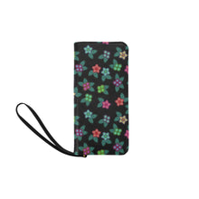 Load image into Gallery viewer, Berry Flowers Black Women&#39;s Clutch Purse
