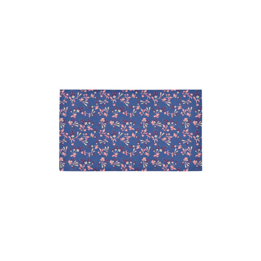 Swift Floral Peach Blue Bath Rug 16''x 28''