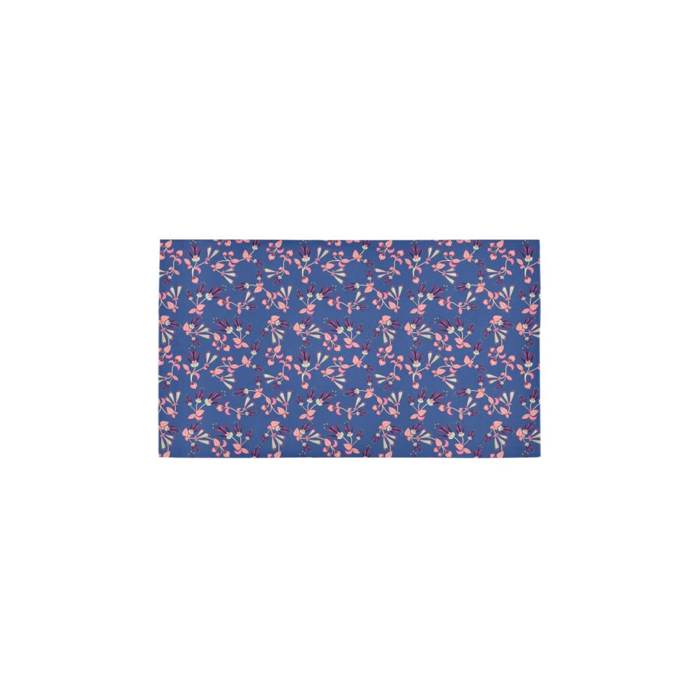 Swift Floral Peach Blue Bath Rug 16''x 28''