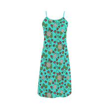 Load image into Gallery viewer, Strawberry Dreams Turquoise Alcestis Slip Dress
